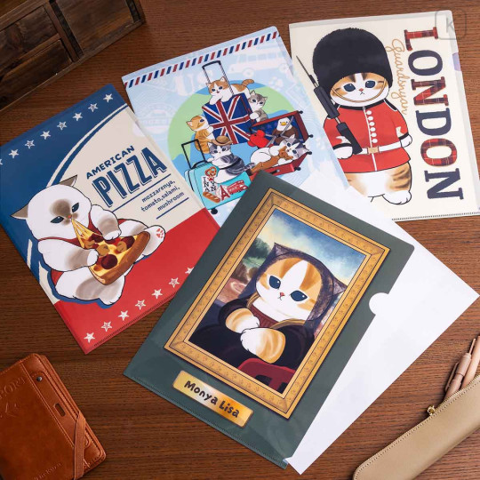 Japan Mofusand A4 Clear File - Mofumofu Journey Mona Monya Lisa - 2