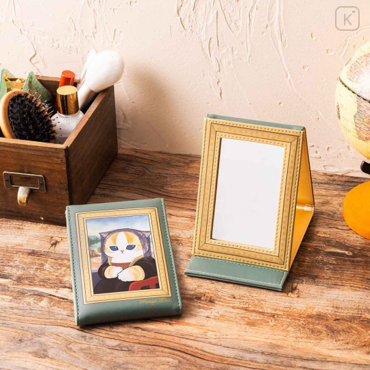 Japan Mofusand Folding Stand Mirror - Mofumofu Journey Mona Monya Lisa - 2