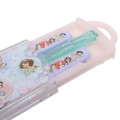 Japan Disney Bento Lunch Cutlery Set Spoon Fork Chopstick - Disney Princess : Pink Purple Mint - 2