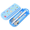 Japan Doraemon Bento Lunch Cutlery Set Spoon Fork Chopstick - Doraemon : Gadgets Blue - 1
