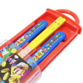 Japan Super Mario Bento Lunch Cutlery Set Spoon Fork Chopstick - Super Mario Brothers Red Blue Yellow - 2