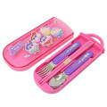Japan Crayon Shin-chan Bento Lunch Cutlery Set Spoon Fork Chopstick - Shinnosuke Nohara : Frineds Pink Purple - 1