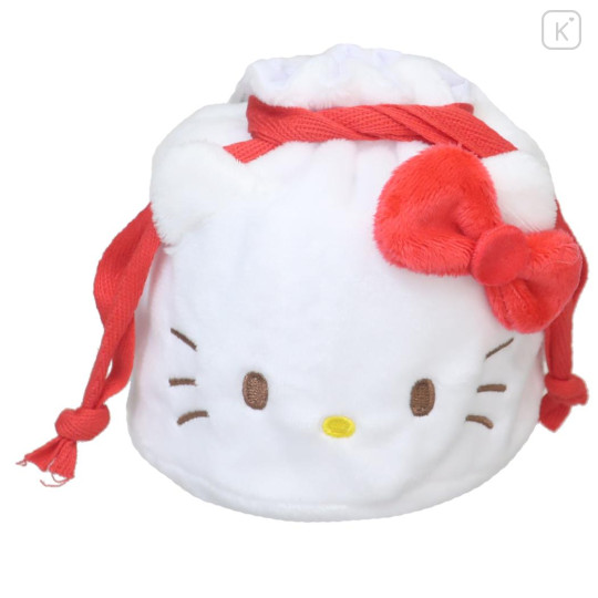 Japan Sanrio Face Drawstring Bag - Hello Kitty - 1