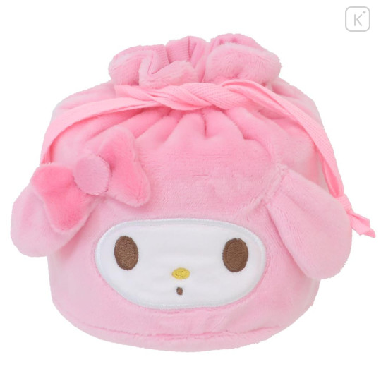 Japan Sanrio Face Drawstring Bag - My Melody - 1
