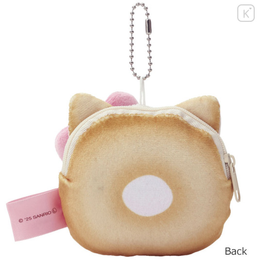 Japan Sanrio Mini Plush Pouch - Hello Kitty : Chocolate Donut - 2