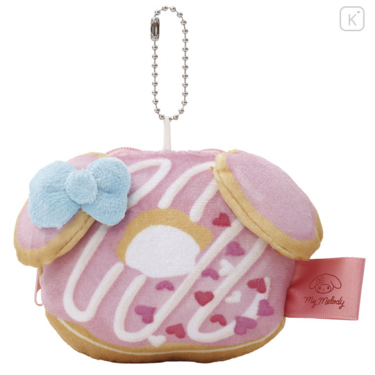 Japan Sanrio Mini Plush Pouch - My Melody : Chocolate Donut - 1