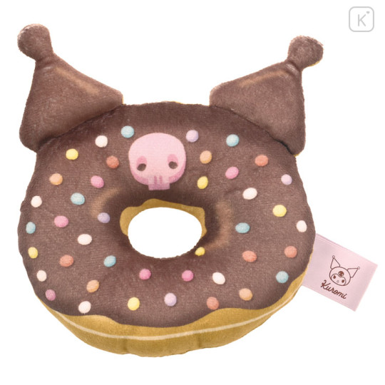 Japan Sanrio Plush Wrist Rest - Kuromi : Chocolate Donut - 1