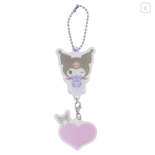Japan Sanrio Swaying Keychain - Kuromi : Loving Friend - 1
