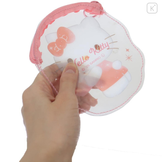 Japan Sanrio Clear Flat Mini Pouch - Hello Kitty : Dessert Cupcake - 2