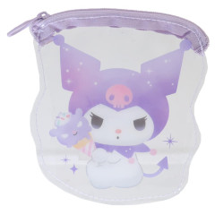 Japan Sanrio Clear Flat Mini Pouch - Kuromi : Dessert Ice Cream