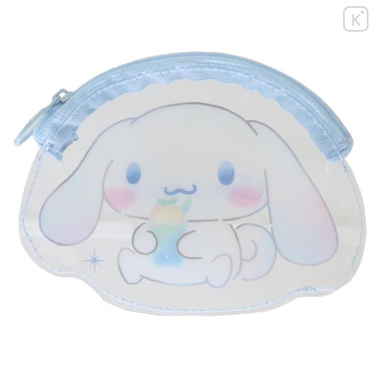 Japan Sanrio Clear Flat Mini Pouch - Cinnamoroll : Dessert Soda - 1