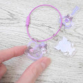 Japan Sanrio Wire Key Ring Charm Keychain - Kuromi : Love Lock - 2