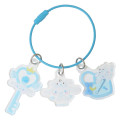 Japan Sanrio Wire Key Ring Charm Keychain - Cinnamoroll : Love Lock - 1