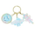 Japan Sanrio Acrylic Keychain 3 Charm - Cinnamoroll : Magical Jewelry Heart Angel - 1