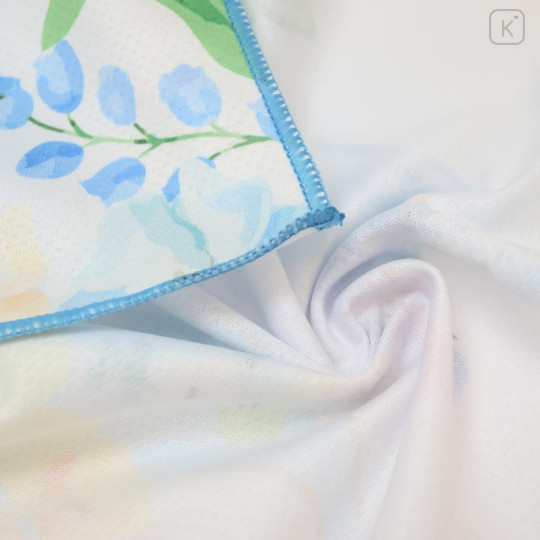 Japan Sanrio Cool Towel - Cinnamoroll : Flower Blue - 2