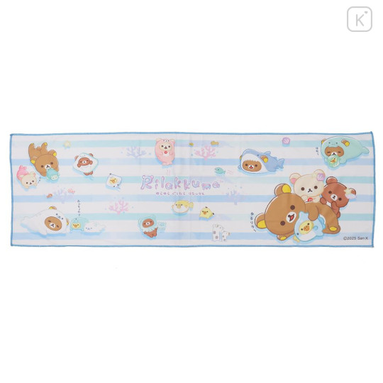 Japan San-X Cool Towel - Rilakkuma : Sea Creatures - 1