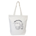 Japan Sanrio Tote Bag - Hello Kitty & Tiny Chum : Block Drawing - 1