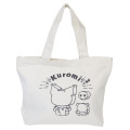 Japan Sanrio Mini Tote Bag - Kuromi Block Drawing - 1