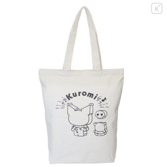 Japan Sanrio Tote Bag - Kuromi : Block Drawing - 1