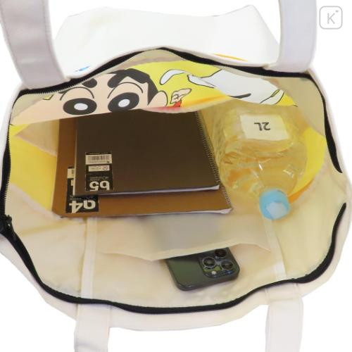 Japan Crayon Shin-chan 2-way Tote Bag (L) - Shinnosuke Nohara & Shiro - 4