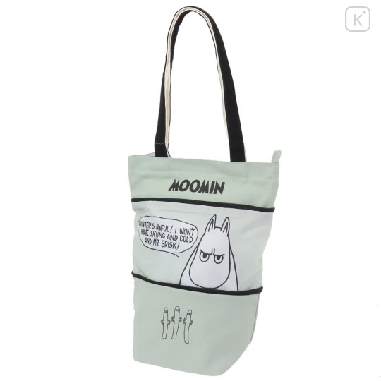 Japan Moomin Mini 2-way Tote Bag - Moomintroll : Grump Mint - 1