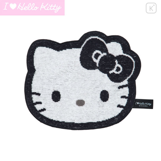 Japan Sanrio Original Petit Towel - Hello Kitty : I Love Hello Kitty Black - 1