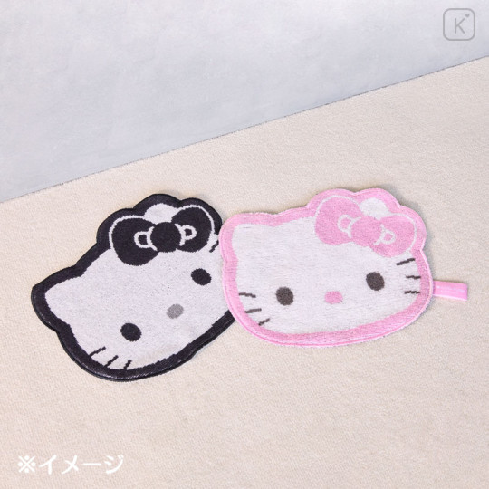 Japan Sanrio Original Petit Towel - Hello Kitty : I Love Hello Kitty Black - 3