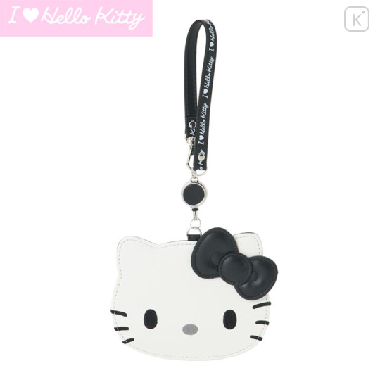 Japan Sanrio Original Pass Case - Hello Kitty : I Love Hello Kitty Black - 1