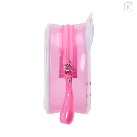 Japan Sanrio Original Clear Pouch - Hello Kitty : I Love Hello Kitty Pink - 3