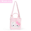 Japan Sanrio Original 2way Mini Tote Bag - Hello Kitty : I Love Hello Kitty Pink - 1