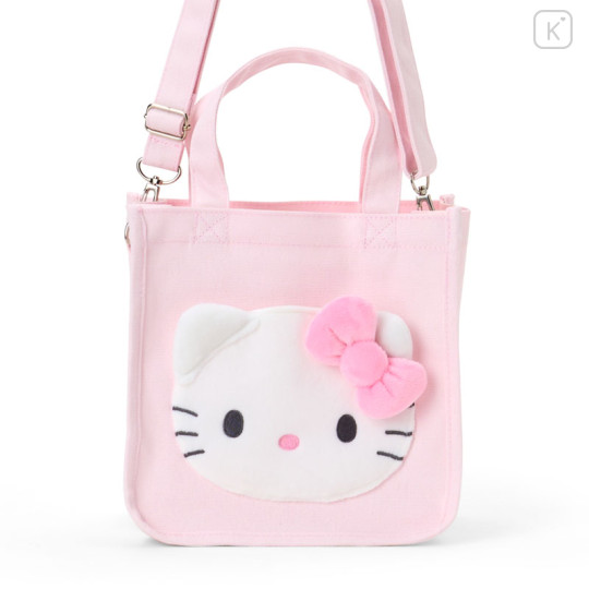 Japan Sanrio Original 2way Mini Tote Bag - Hello Kitty : I Love Hello Kitty Pink - 2
