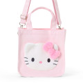 Japan Sanrio Original 2way Mini Tote Bag - Hello Kitty : I Love Hello Kitty Pink - 2