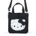 Japan Sanrio Original 2way Mini Tote Bag - Hello Kitty : I Love Hello Kitty Black - 2
