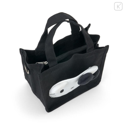 Japan Sanrio Original 2way Mini Tote Bag - Hello Kitty : I Love Hello Kitty Black - 5
