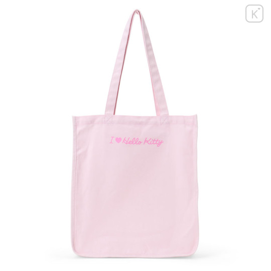Japan Sanrio Original Tote Bag - Hello Kitty : I Love Hello Kitty Pink - 2