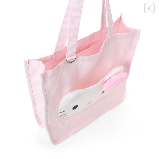 Japan Sanrio Original Tote Bag - Hello Kitty : I Love Hello Kitty Pink - 4