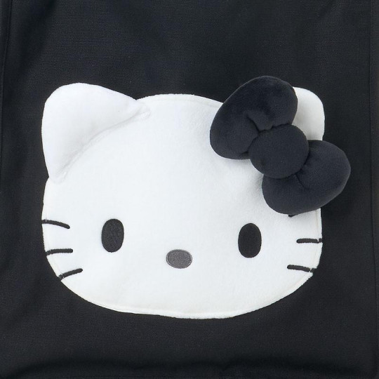 Japan Sanrio Original Tote Bag - Hello Kitty : I Love Hello Kitty Black - 5