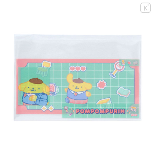 Japan Sanrio Clear Pass Case Card Sleeve Set - Pompompurin : Face - 2