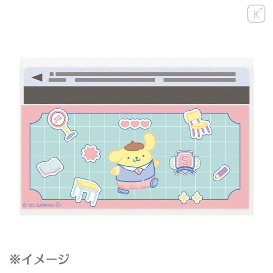 Japan Sanrio Clear Pass Case Card Sleeve Set - Pompompurin : Face - 5