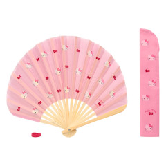 Japan Sanrio Original Bamboo Fan with Case - My Melody