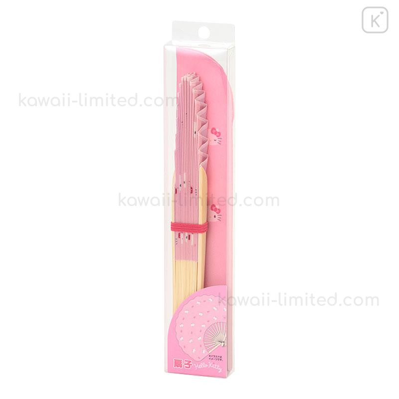Japan Sanrio Original Bamboo Fan with Case - My Melody