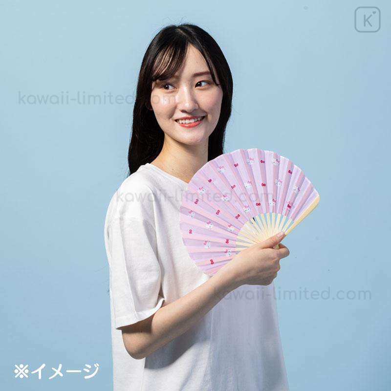 Japan Sanrio Original Bamboo Fan with Case - My Melody