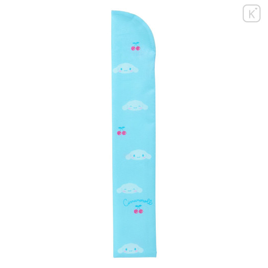Japan Sanrio Original Bamboo Fan with Case - Cinnamoroll - 3