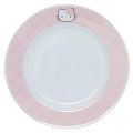 Japan Sanrio Porcelain Plate - Hello Kitty : Face Quilt Pink - 1