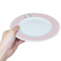 Japan Sanrio Porcelain Plate - Hello Kitty : Face Quilt Pink - 2