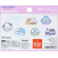 Japan Sanrio Flake Sticker Set & Case - Hapidanbui Boys 5th Anniversary White - 3