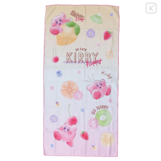 Japan Kirby Quick Dry Bath Towel - Kirby : Fruits Pink Orange - 1