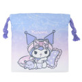 Japan Sanrio Mini Drawstring Pouch - Kuromi : Angels Relaxing Night Time - 1
