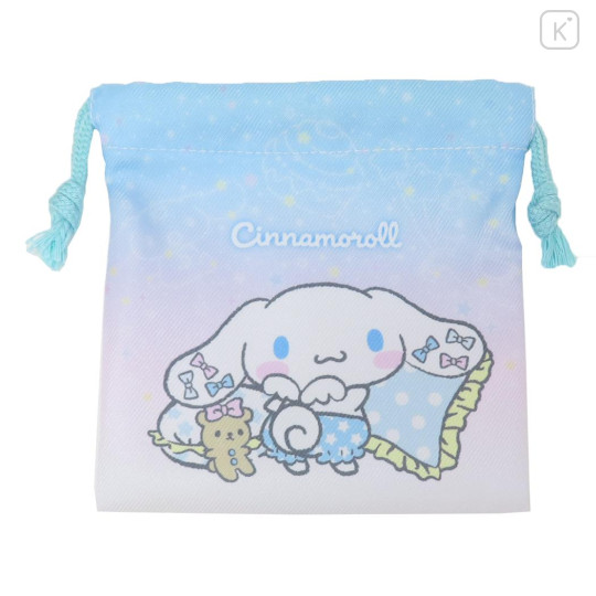 Japan Sanrio Mini Drawstring Pouch - Cinnamoroll : Angels Relaxing Night Time - 1