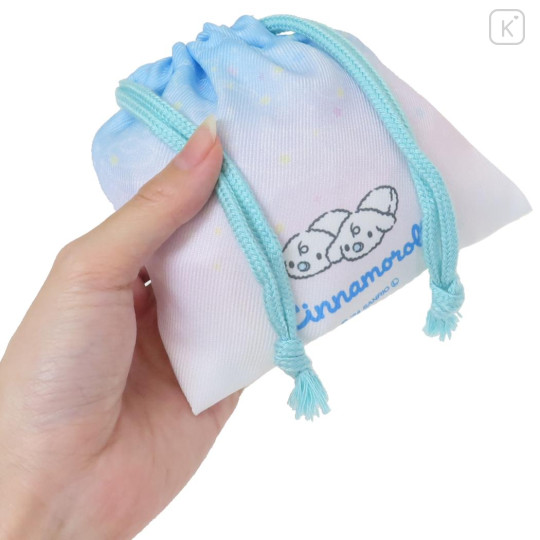 Japan Sanrio Mini Drawstring Pouch - Cinnamoroll : Angels Relaxing Night Time - 2